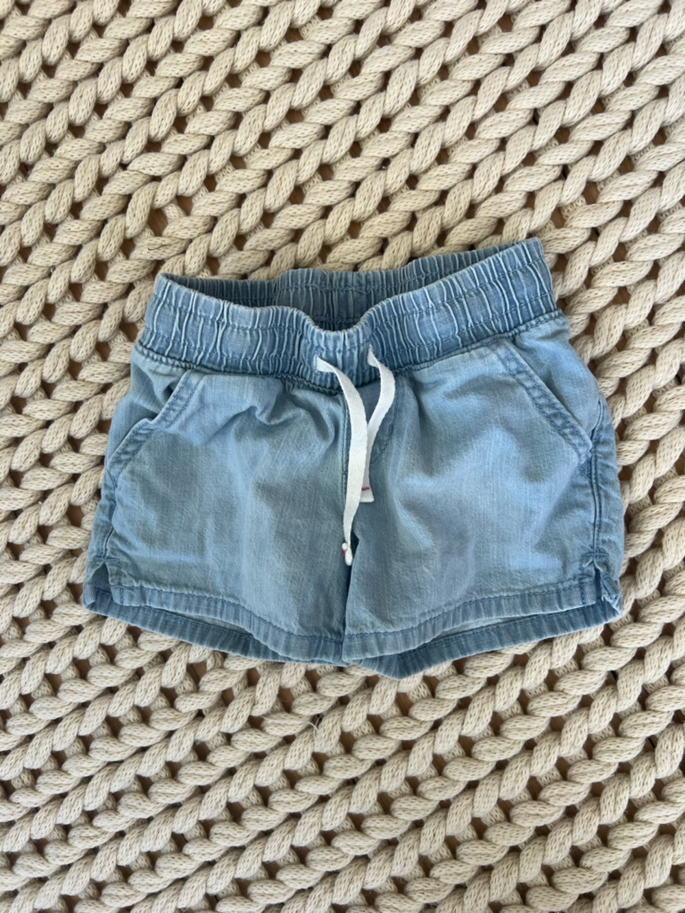 NWOT Cat & Jack girls XS (4-5) Kids Light Blue Drawstring Casual Shorts
